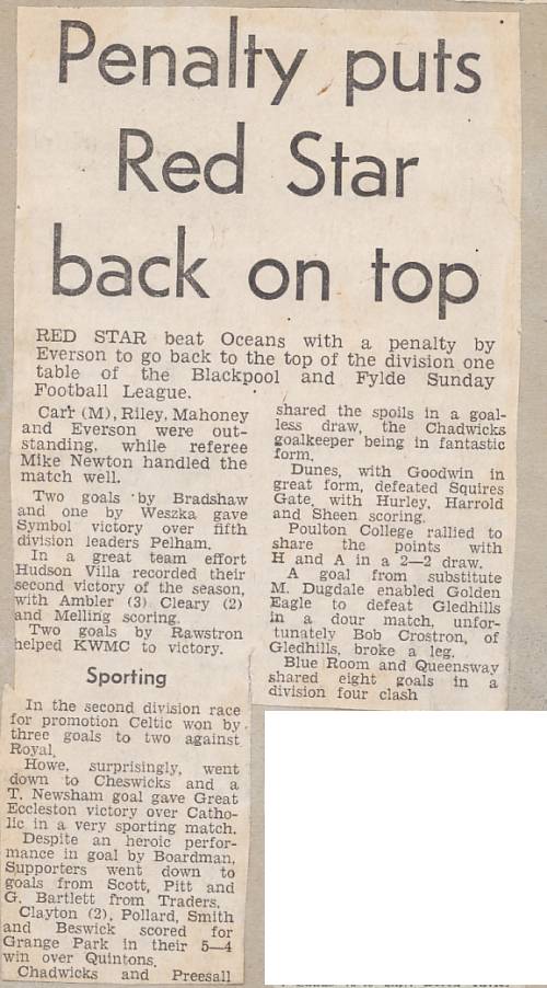 Memory Lane 1972/73 Season (Part 3) Memory Lane 1972/73 Season (Part 3)